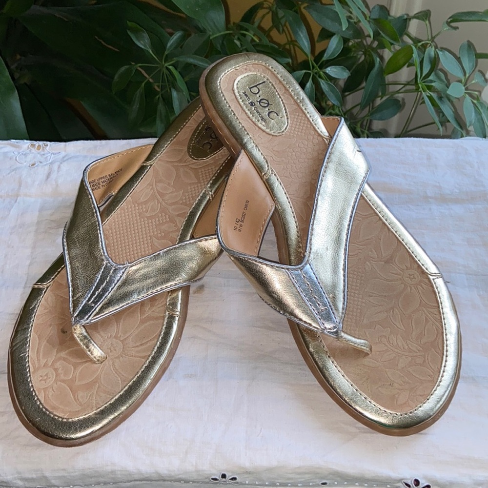 Born Concepts Metallic Gold & Silver Flip Flops